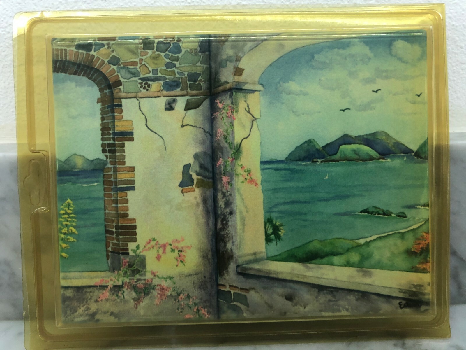 NEW Ceramic Accent & Decor Tile 6 x 8 Mediterranean Seascape ART
