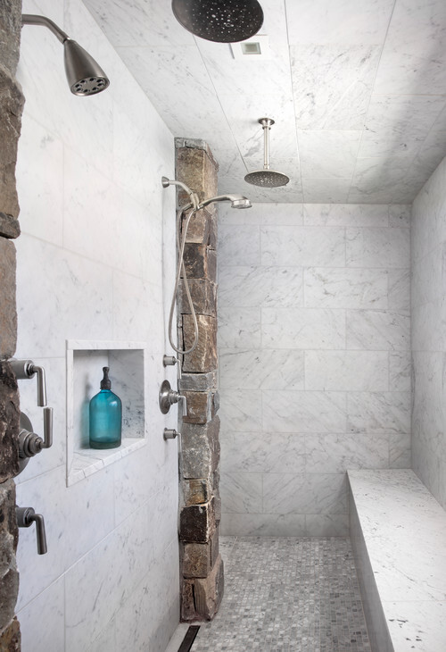 C24XH 1×1 Square Grid Mosaic Tile Honed Carrara White Marble Venato Bianco