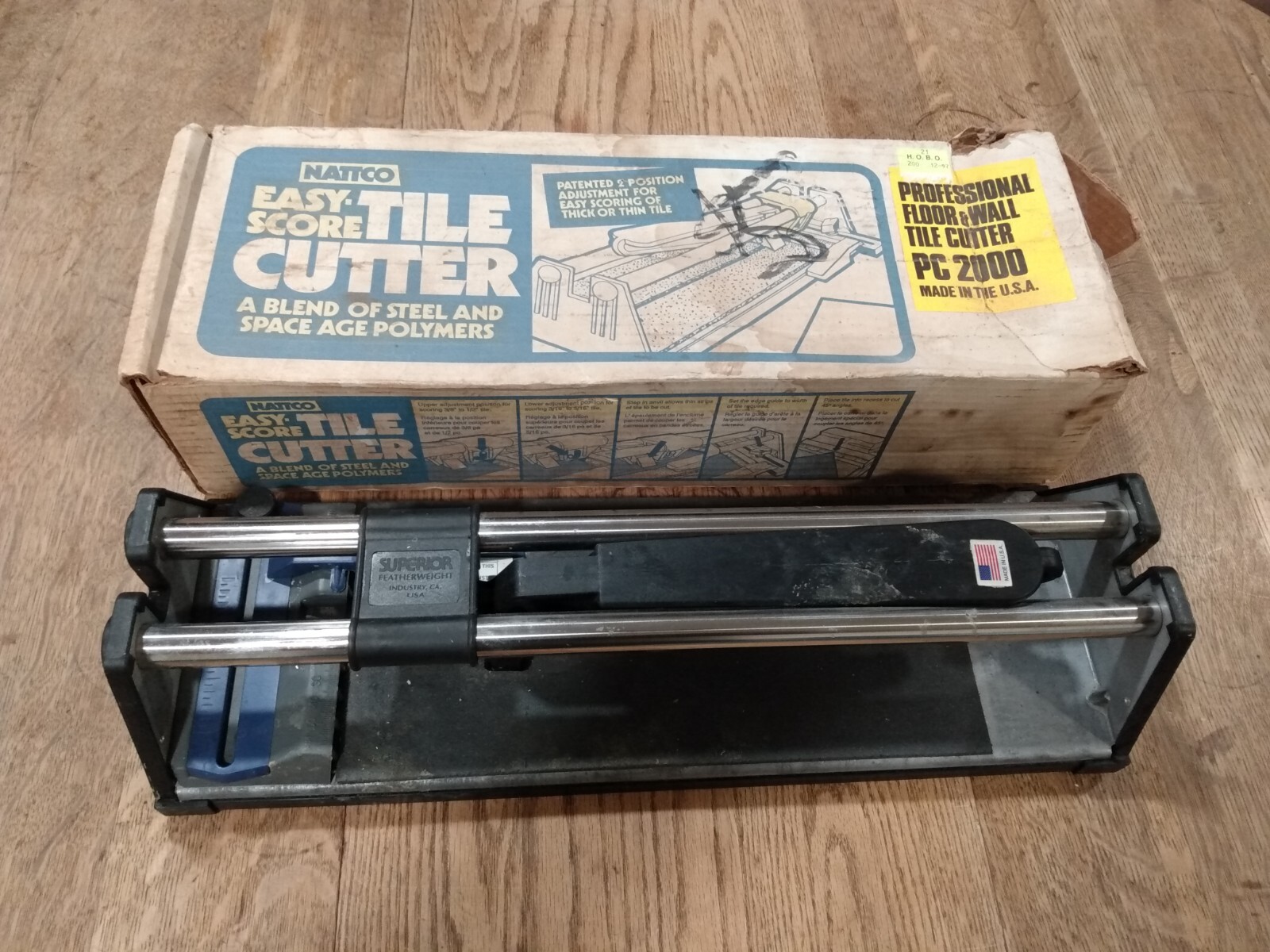 Nattco Easy-Score Tile Cutter 18″ In Box, Made in USA Model PC 2000