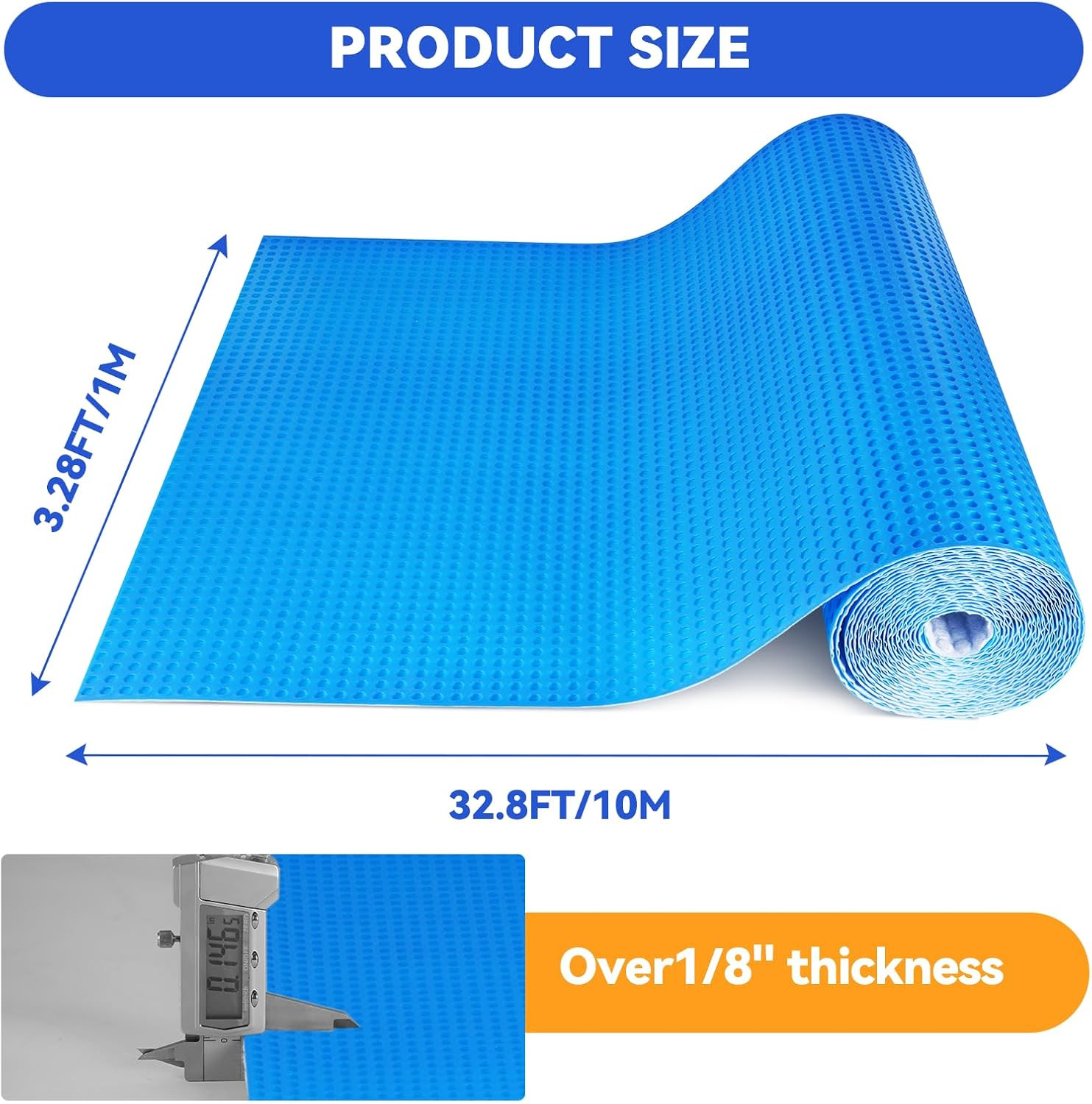 Uncoupling Membrane for Tile, 1/8”(3Mm) Waterproof Flooring Underlayment – 108
