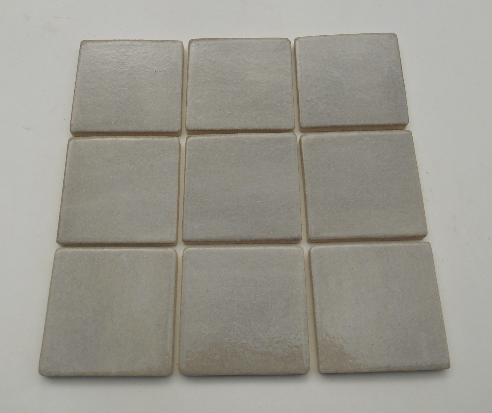 Lot of 9 TerraGreen Galena / Beige 4″x4″ Ceramic Tiles NOS