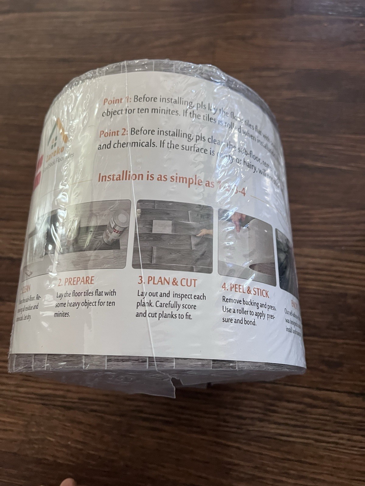 Peel and Stick Floor Tiles 36″x6″ Waterproof Grey Vinyl 71 Pack – Read