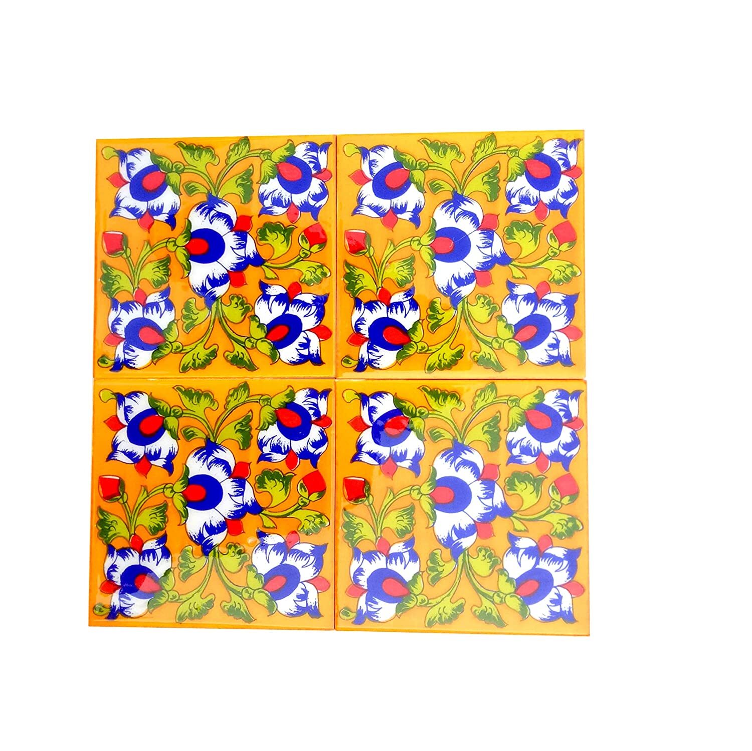 Home Decor Tile Ceramic High Lighter Wall Bathroom Tiles 6 x 6 Inch Set Of 4