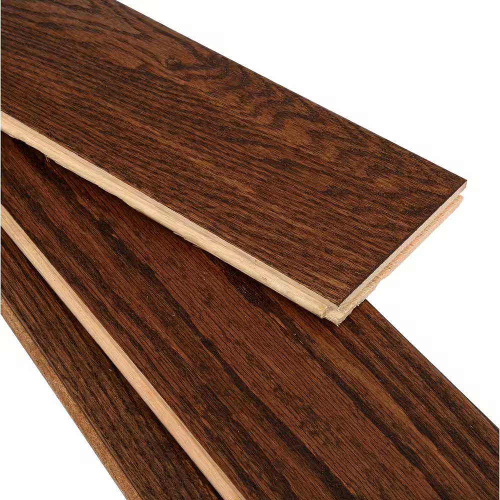 American Vintage Mocha Oak 3/4 In. T X 5 In. W Scraped Solid Hardwood Flooring (