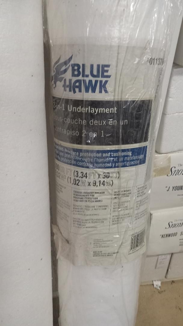 2mm Thickness 2-N-1 Moisture Barrier Blue Foam Underlayment (100 Sq. ft./Roll)