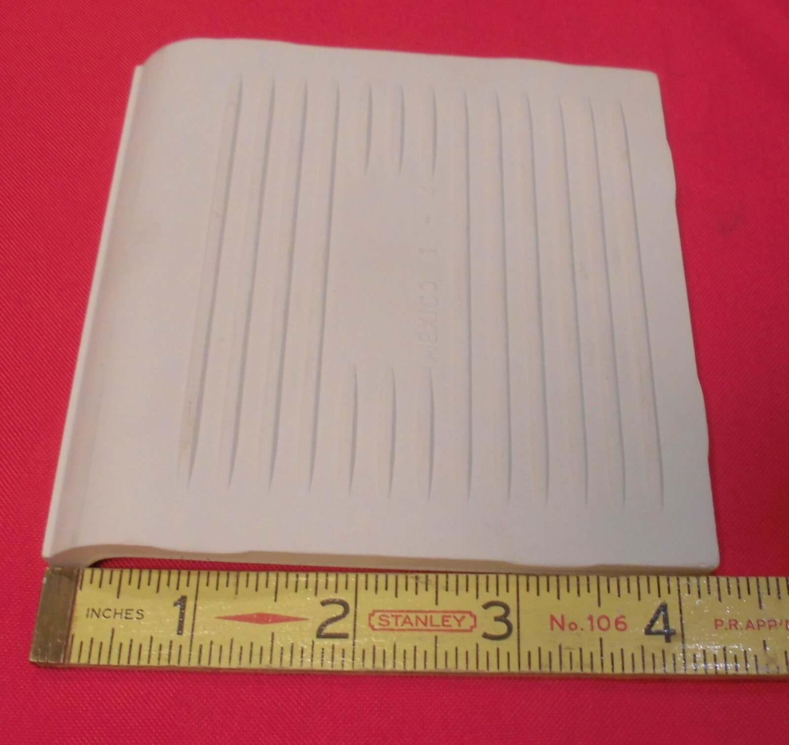 1 pc. Salt & Pepper: stack-on-top Cove/Base Ceramic Tile; 4-1/4″ American Olean