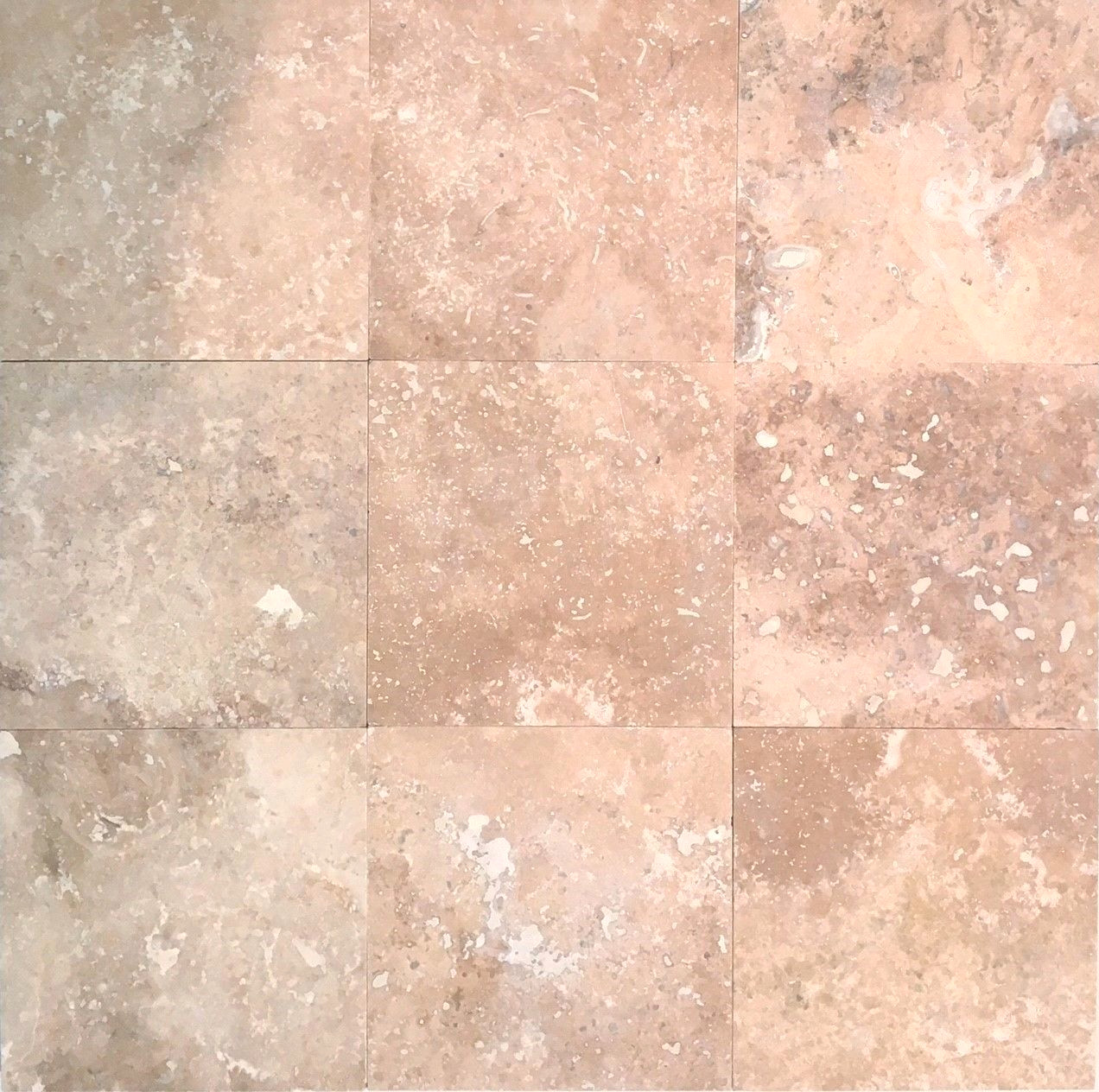 Walnut 4×4 Honed Filled Travertine Tile Backsplash Floor Wall (Sold per Piece)