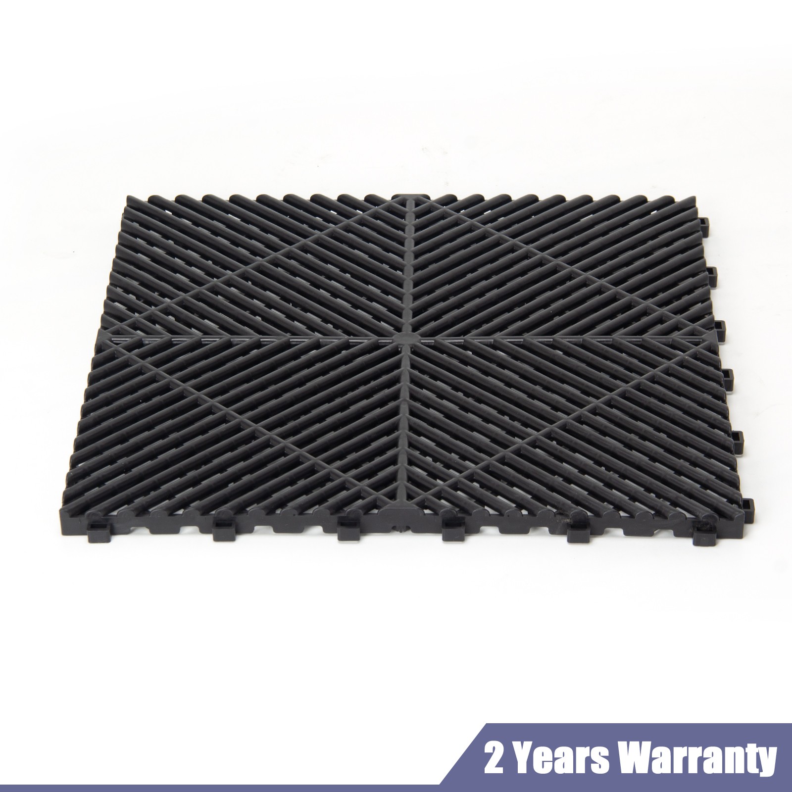 50 Packs 15.75″x15.75” Interlocking Garage Floor Tiles Vented Water Drainage