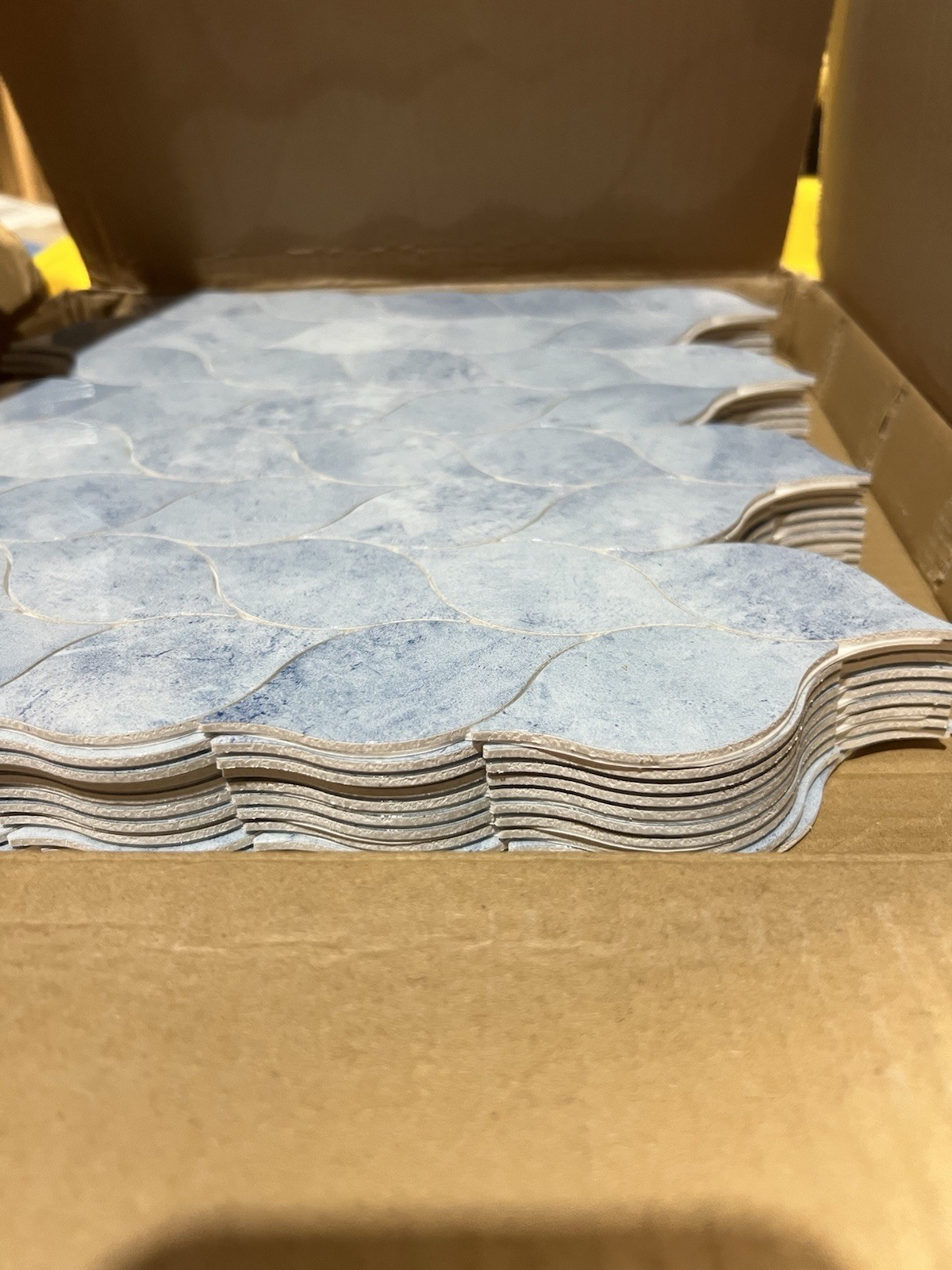 10-Sheet Peel and Stick Backsplash Tile for Kitchen Self Adhesive Pastel Blue S5