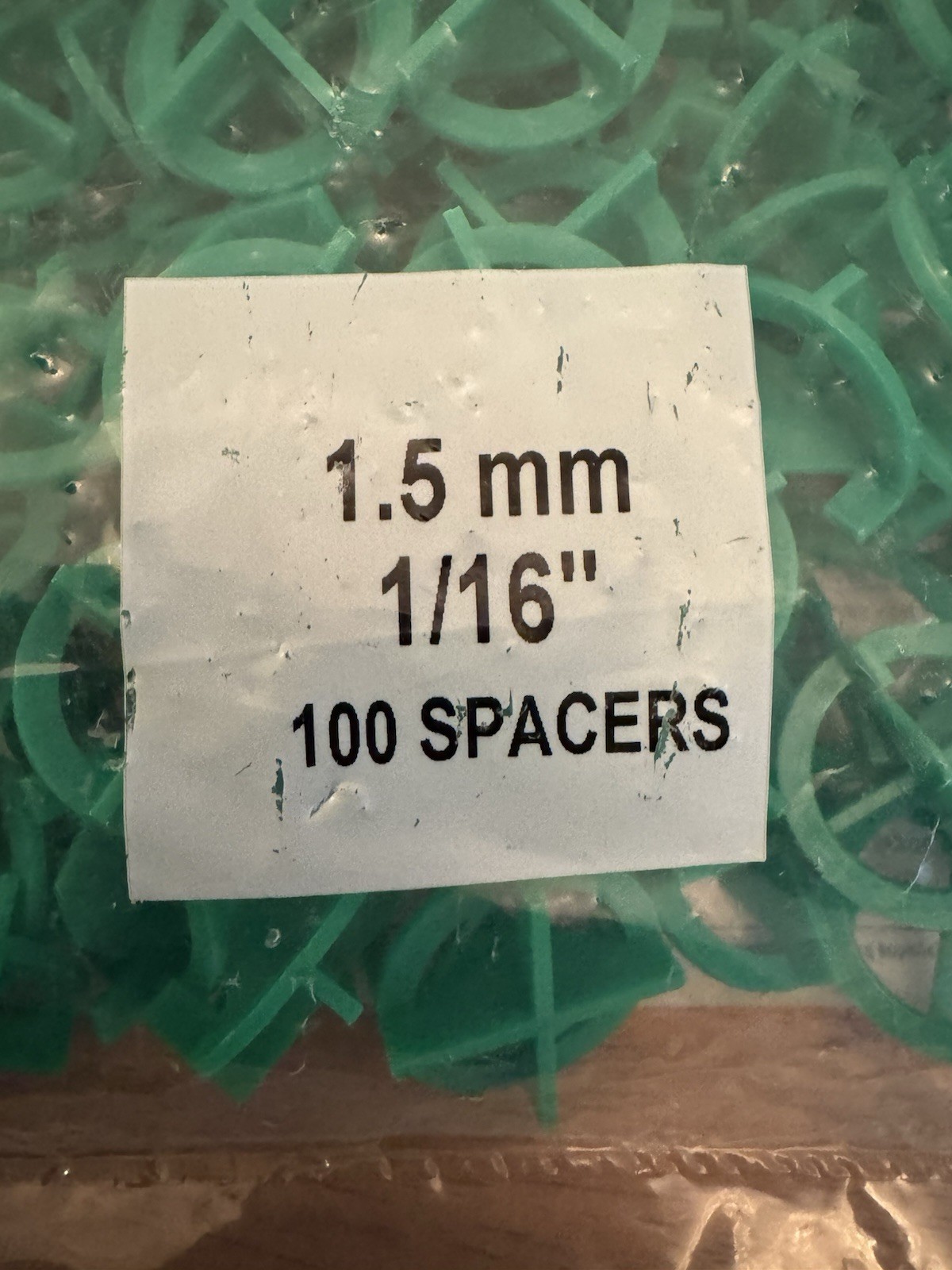 Tavy Two-Sided Tile Spacers 1/16 Inch 100pc 1.5mm Set of 2 New Sealed USA Made