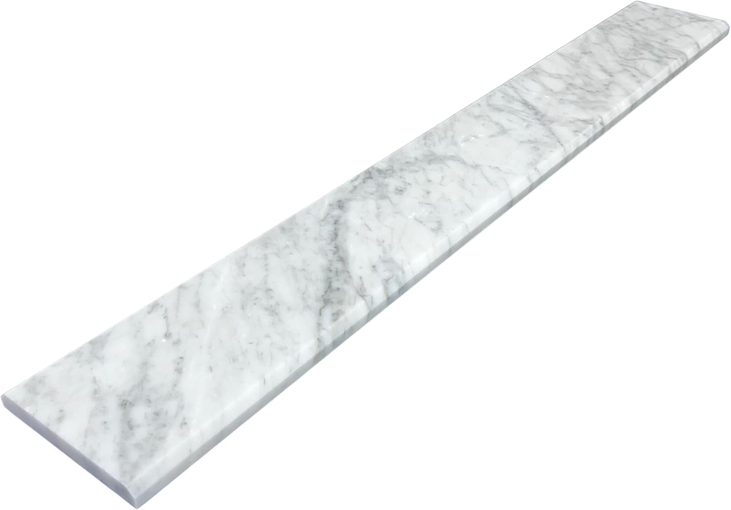 Italian Carrara Honed Marble Double Bevel Threshold 4″x30″ – Elegant Finish