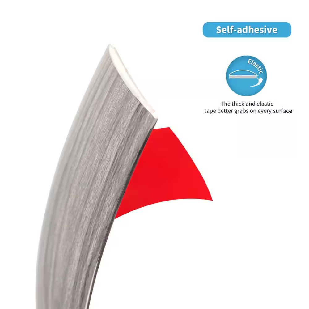 Gray 1.57 In. X 120 In. Self Adhesive Vinyl Transition Strip for Joining Floor G