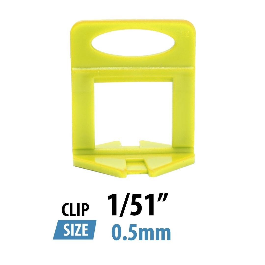 Tile Leveling System Clip Spacer 1/51 – 0.5mm Box With 2000 units