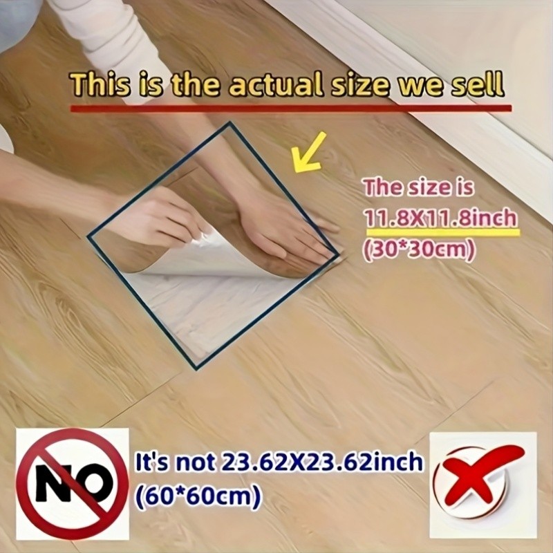 Luxury vinyl floor tiles, available in packs of 66 or 20, each measuring
