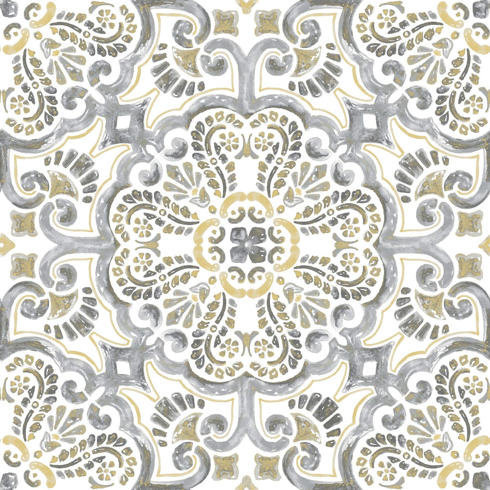 FloorPops FP2947 Antico Peel & Stick Floor Tiles Multicolor