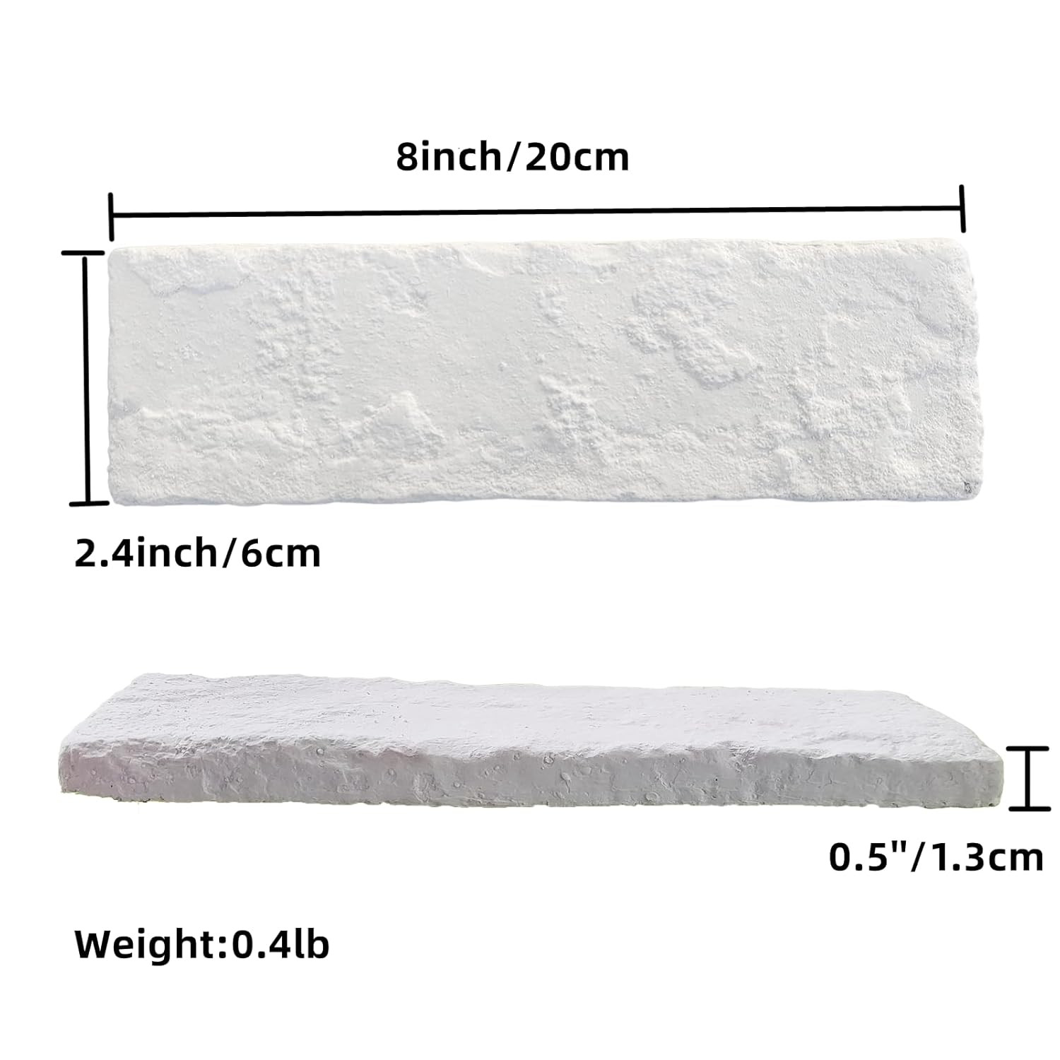 20 Pcs White Faux Brick Veneers for Indoor/Outdoor Wall Decoration