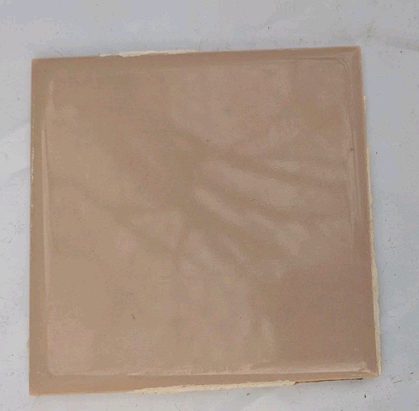 Vintage 4 1/4″ American Olean Tile Sandlewood / Suntan Light brown Reclaimed