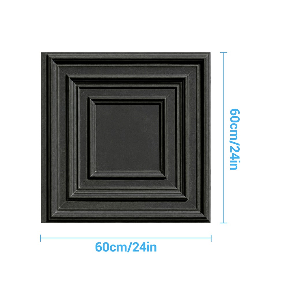 12/24/36Pack Drop Ceiling Tiles PVC Wall Panels Waterproof 3D Decor 24 x 24 Inch