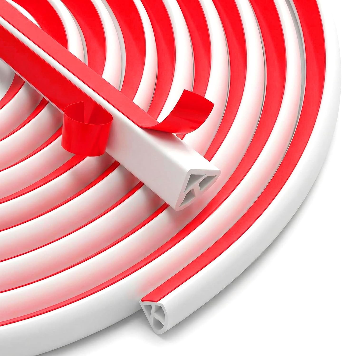 Flexible Silicone Rubber Edge Trim, Peel and Stick Bendable Molding for Floor,