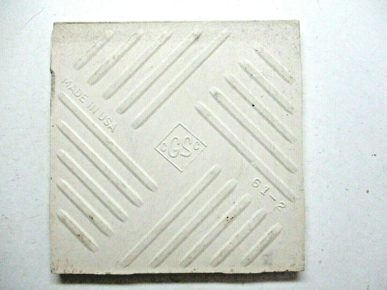 1 Wall Tile CGSC USA Ceramic 4-1/4 Bullnose Mustard Yellow Dapple Beige Wrinkled