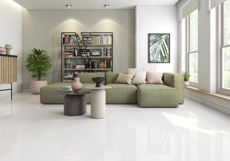 Ice White Brillo 30×30 Porcelain Floor and Wall Tile Glossy (CUT PIECE SAMPLE)