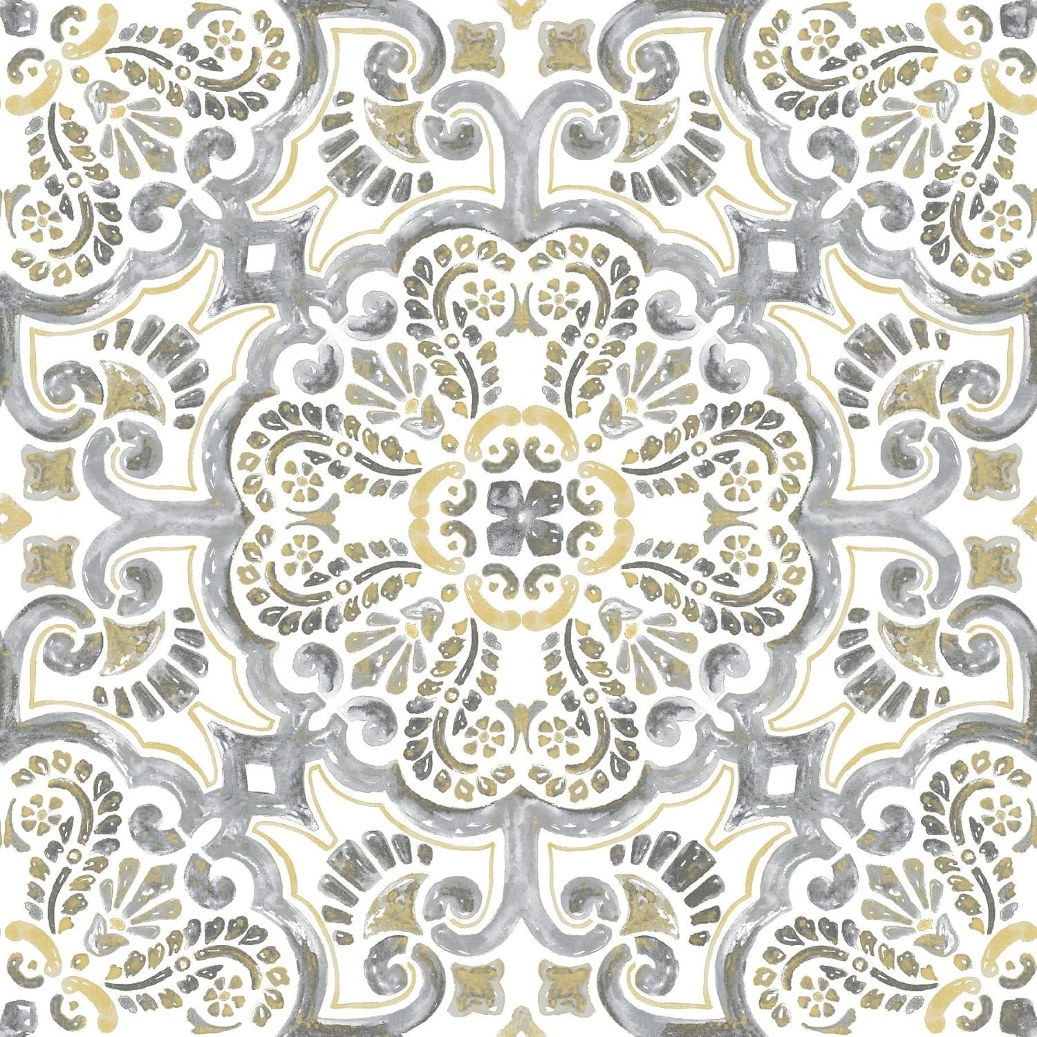 FP2947 Antico Peel & Stick Floor Tiles, Multicolor