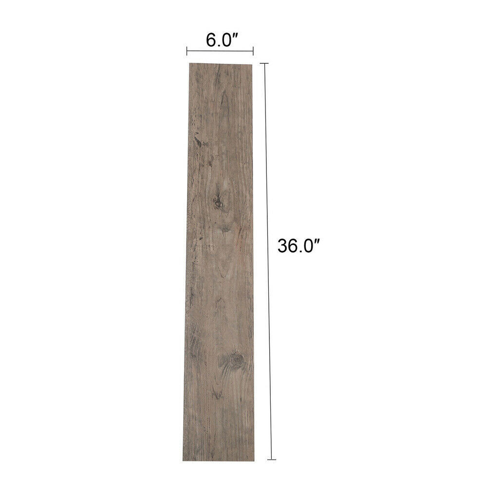 36Pcs Self-Adhesive Vinyl Floor Planks Peel & Stick Wood Plank Tiles 54 Sq.Ft
