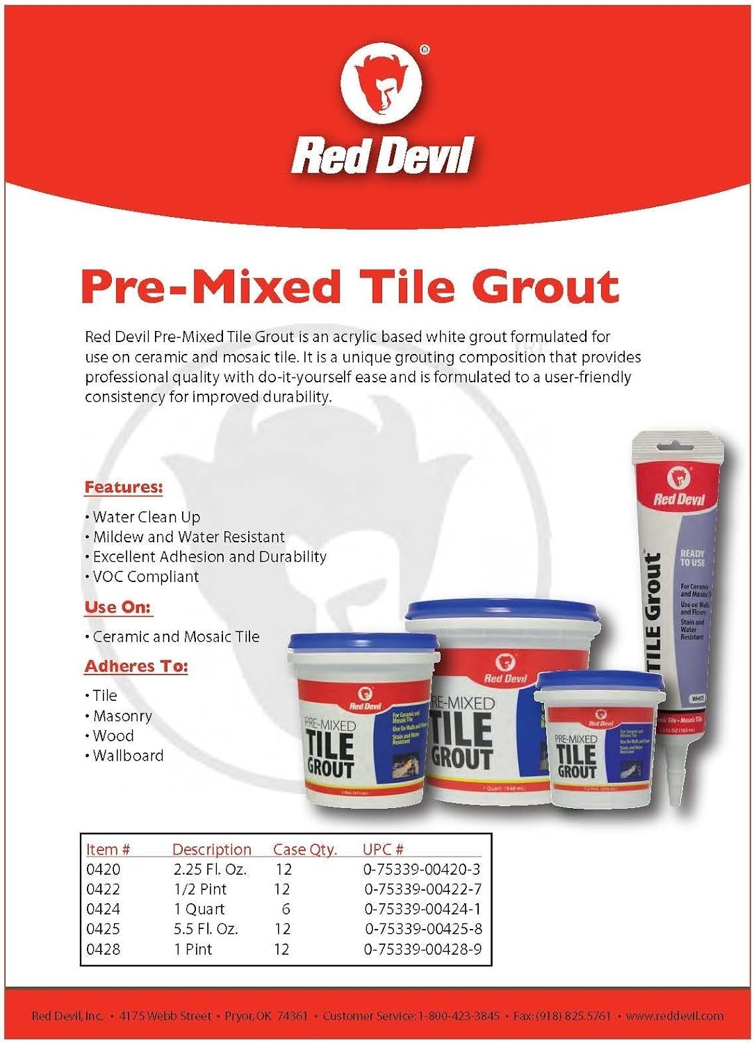 Versatile Acrylic Grout – Professional Quality (12-Pack)