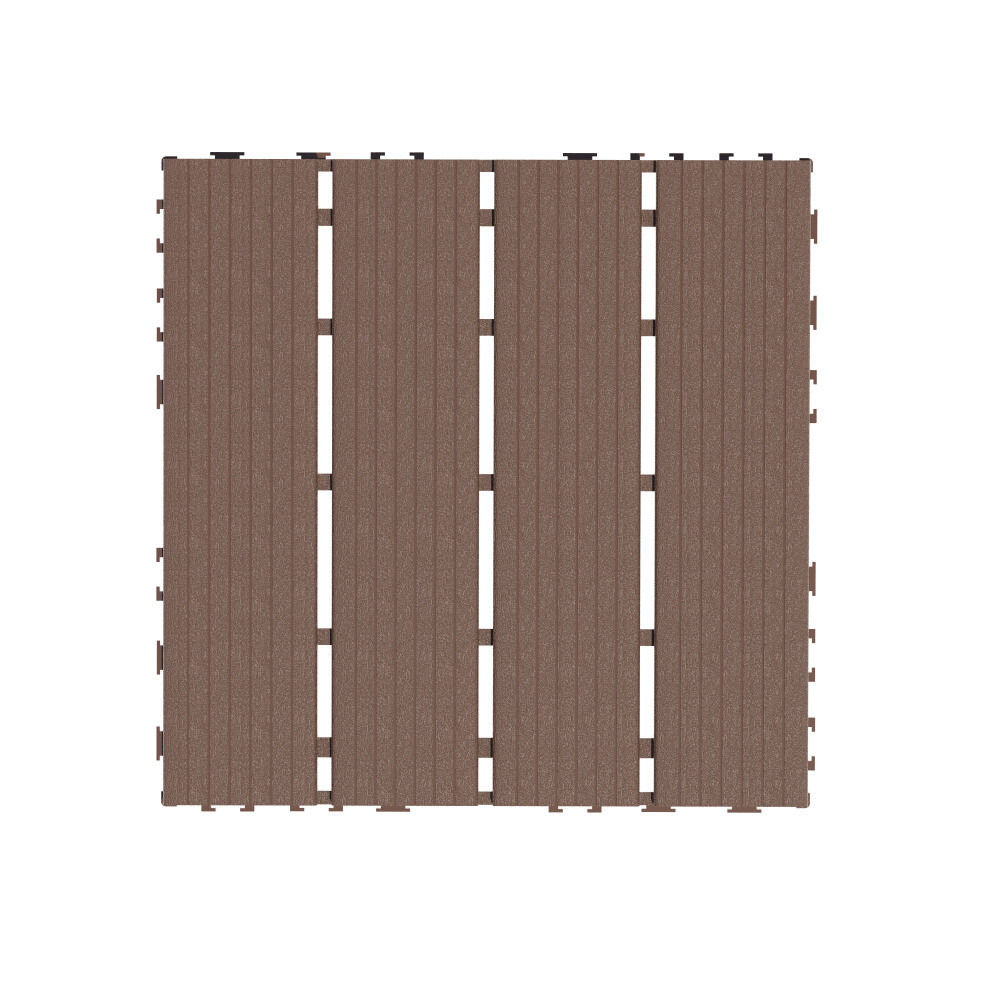 44pc Patio Interlocking Deck Tiles Decking Tiles 12″x12″ Square Balcony Poolside