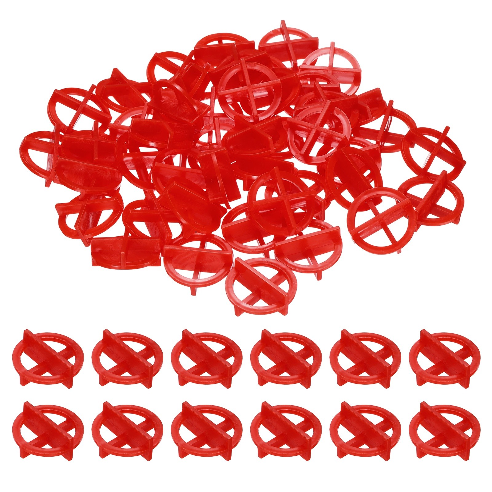 5/64inch (2mm)Cross Removable Tile Spacers, 1000 PCS Plastic Leveling Clips,Red