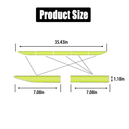 Car Trunk Reflective Sticker, Strong Reflective Anti-Scratch Waterproof Yellow