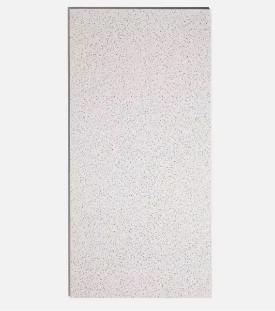 2×4 ft Acoustic Textured Lay-In Ceiling Tile White Square Edge Case of 8 64sqft