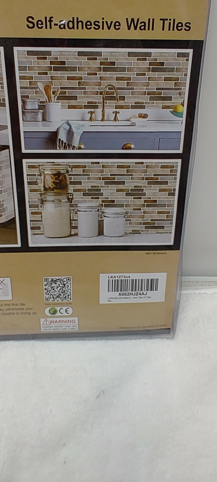 Peel & Stick Vinyl 3D Tile Stickers LAK1273us LongKing Self-Adhesive Decorative