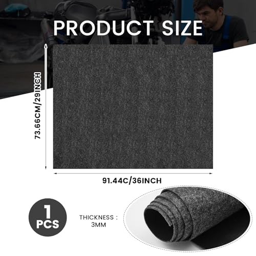 Pcs 29 x 36 Inch Garage Floor Mat Oil Spill Mat Oil Absorbent Pads Reusable, 1