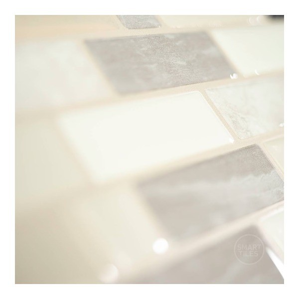 Crescendo Ciotta 4pk Peel and Stick 3D Backsplash: Washable Vinyl Tile Paper