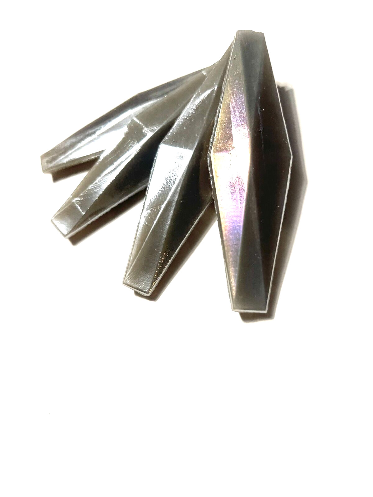 1×4 Diamond Shape Iridescent Sparkly 3D Glass Wall Tile Arts Crafts (Pack of 10)