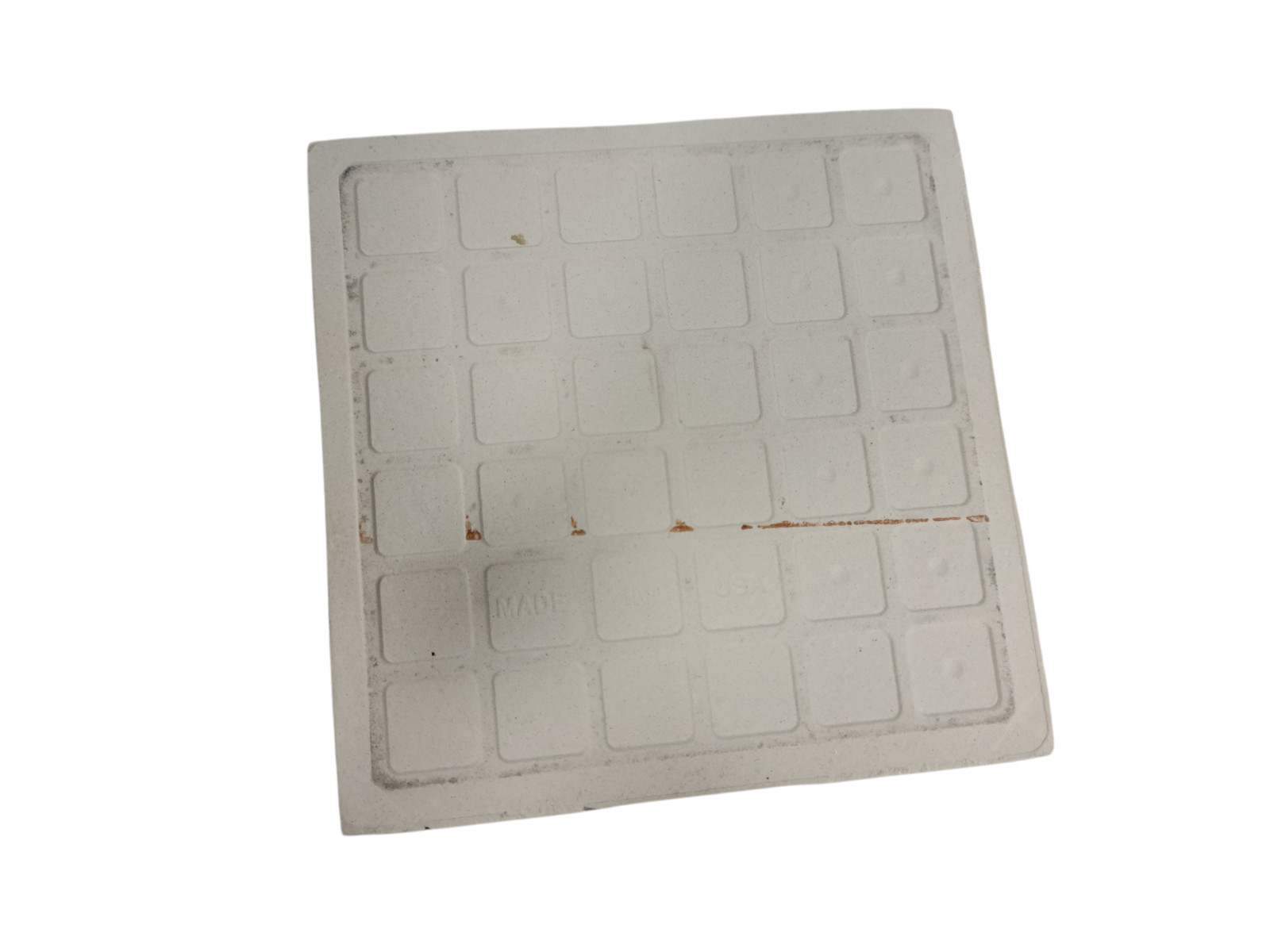 Snow White Ceramic Florida Tile 4 3/8 in FT Rippled Subway Square Potters Touch
