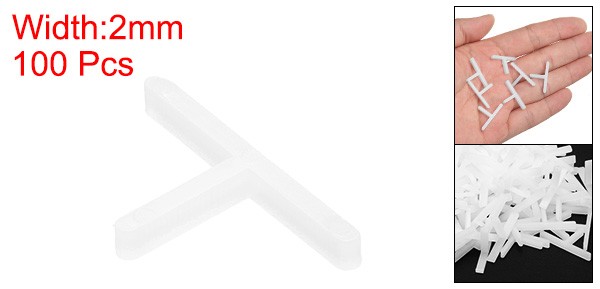 100pcs Tile Spacers 2mm Hard Plastic T Type Tiles Leveler Spacer for Ceramic