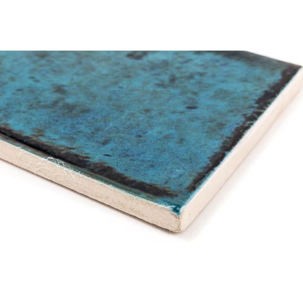 Moze Blue 3 In. X 12 In. 9 Mm Ceramic Wall Tile (22-Piece 5.38 Sq. Ft./ Box)