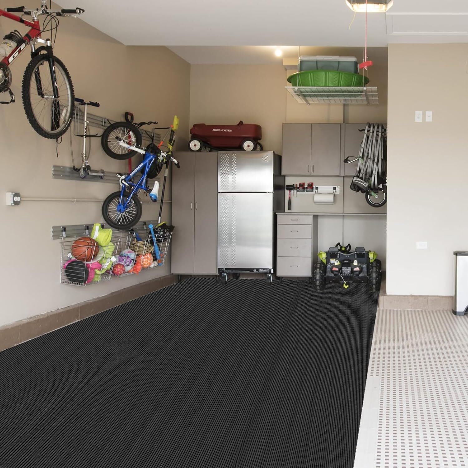 1/8″ Thick Rubber Floor Mat Heavy Duty Garage Floor Protector Mat for Warehouse