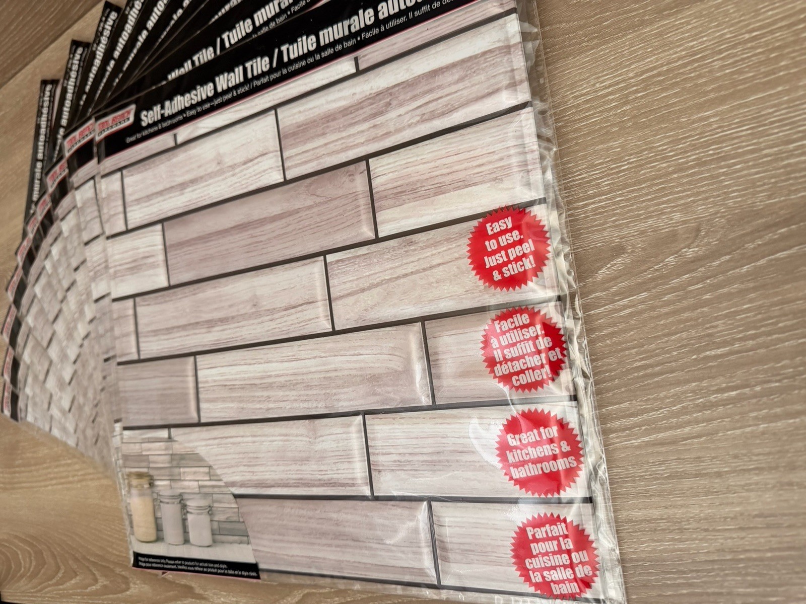 Lot Of 25 Tool Bench Self-Adhesive Wall Tile 12×12” Peel &Stick Backsplash Gray