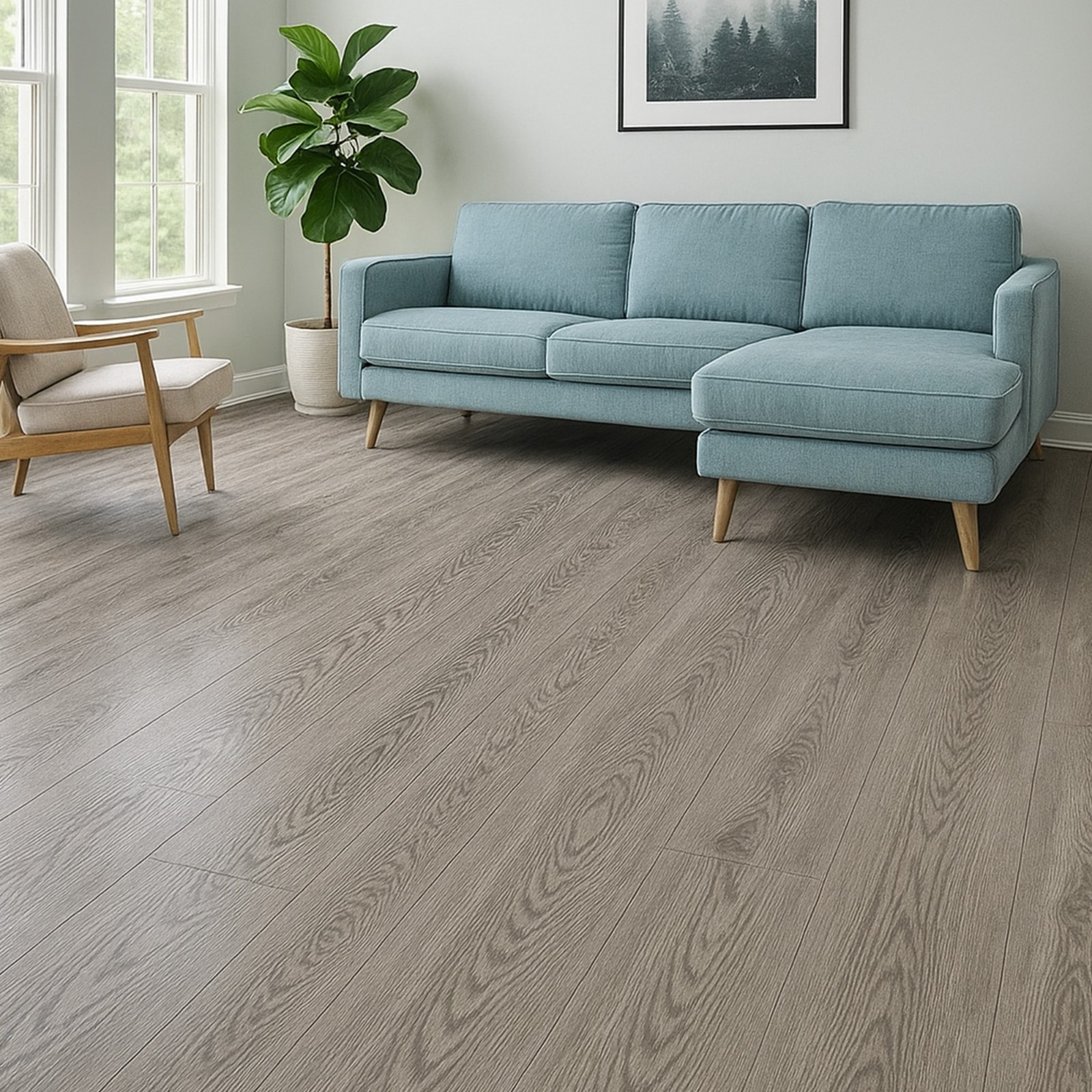 6”W x 36”L Peel & Stick, Vinyl Plank Flooring, Wood Grain, Self-adhesive 54pcs