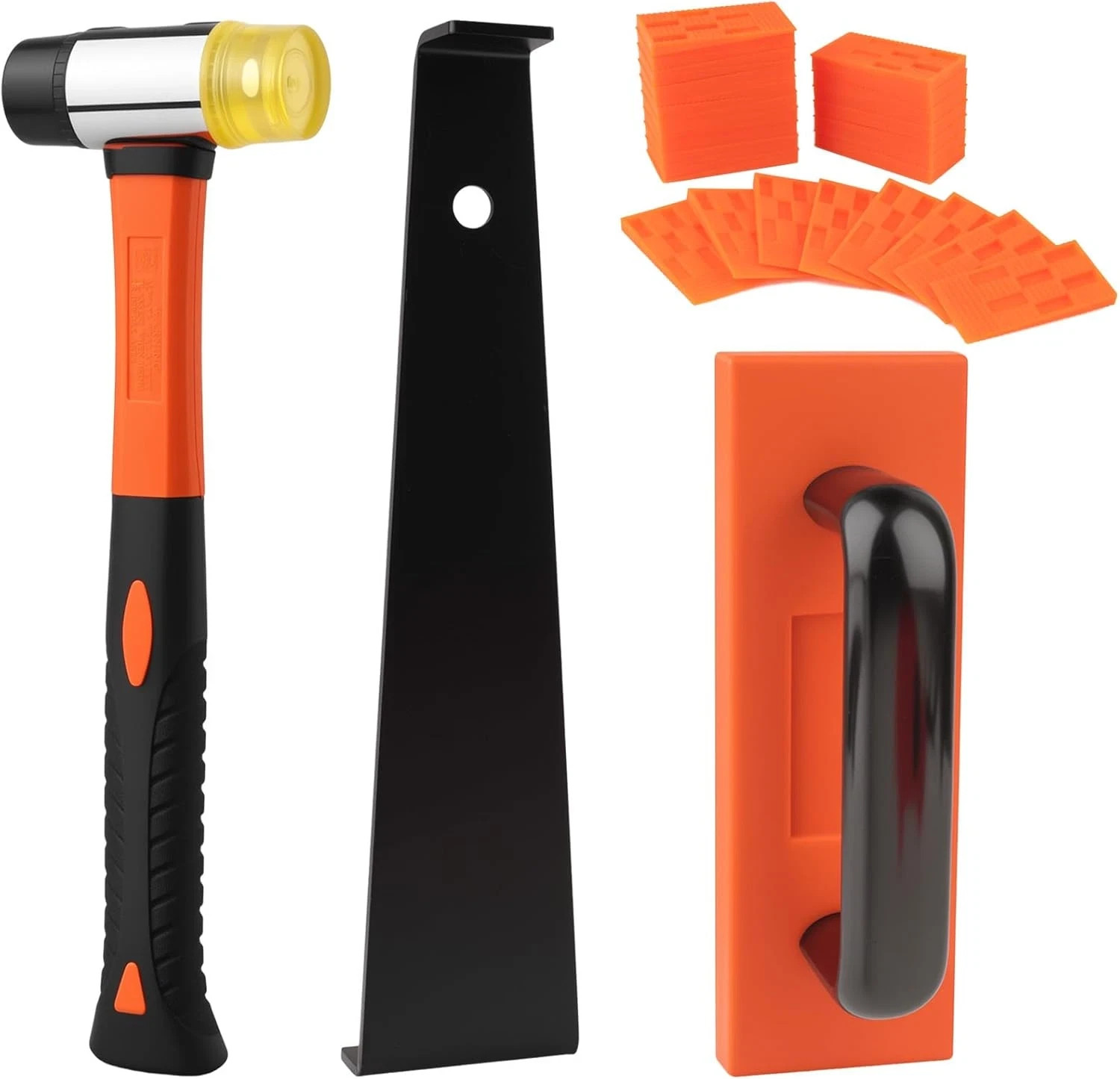 43-Piece Laminate Flooring Tools with Sturdy Double-Ended Hammer, Steel Return H