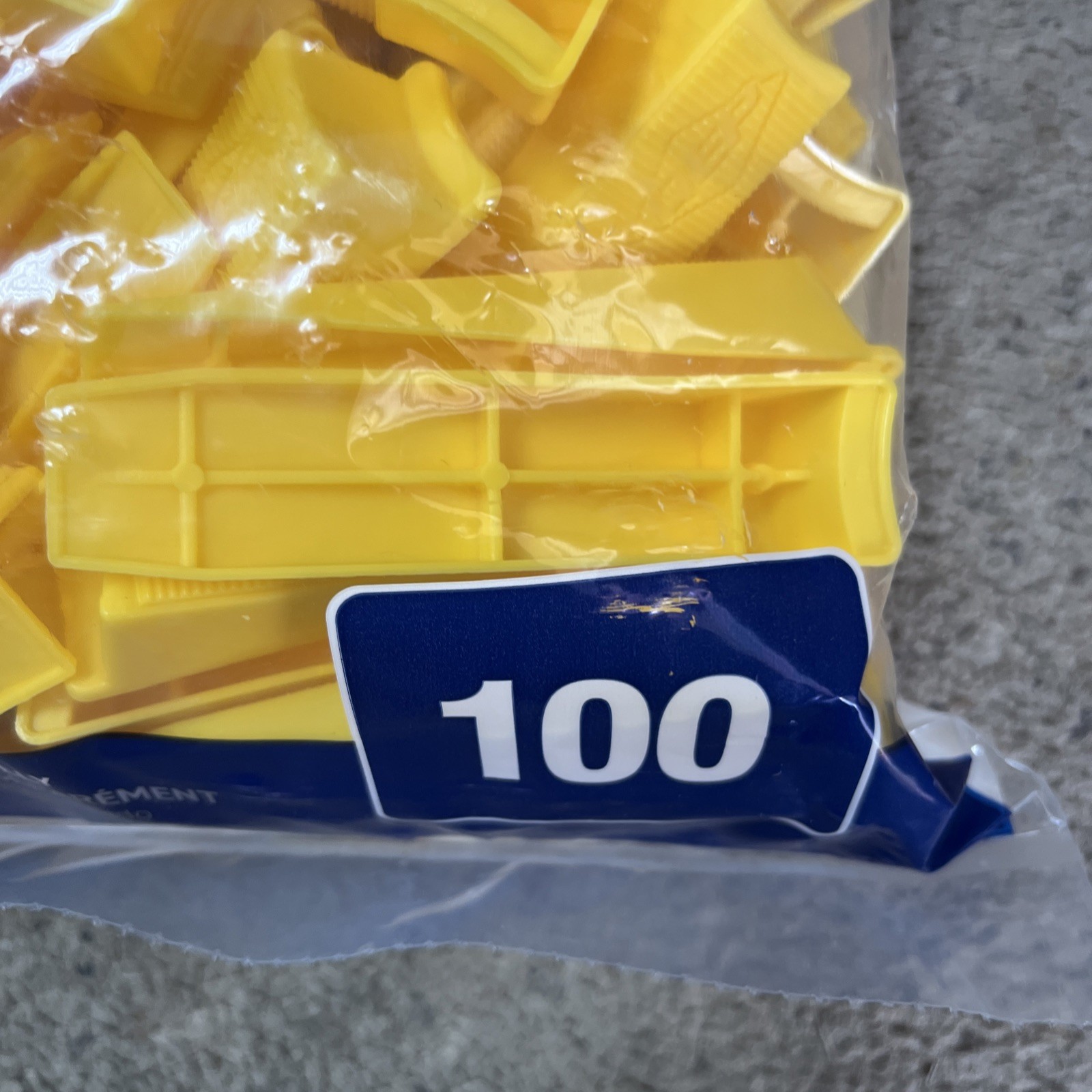 QEP LASH XL Yellow .54 in. W Plastic Wedges Tile Leveling System (8BAG of 100pk)