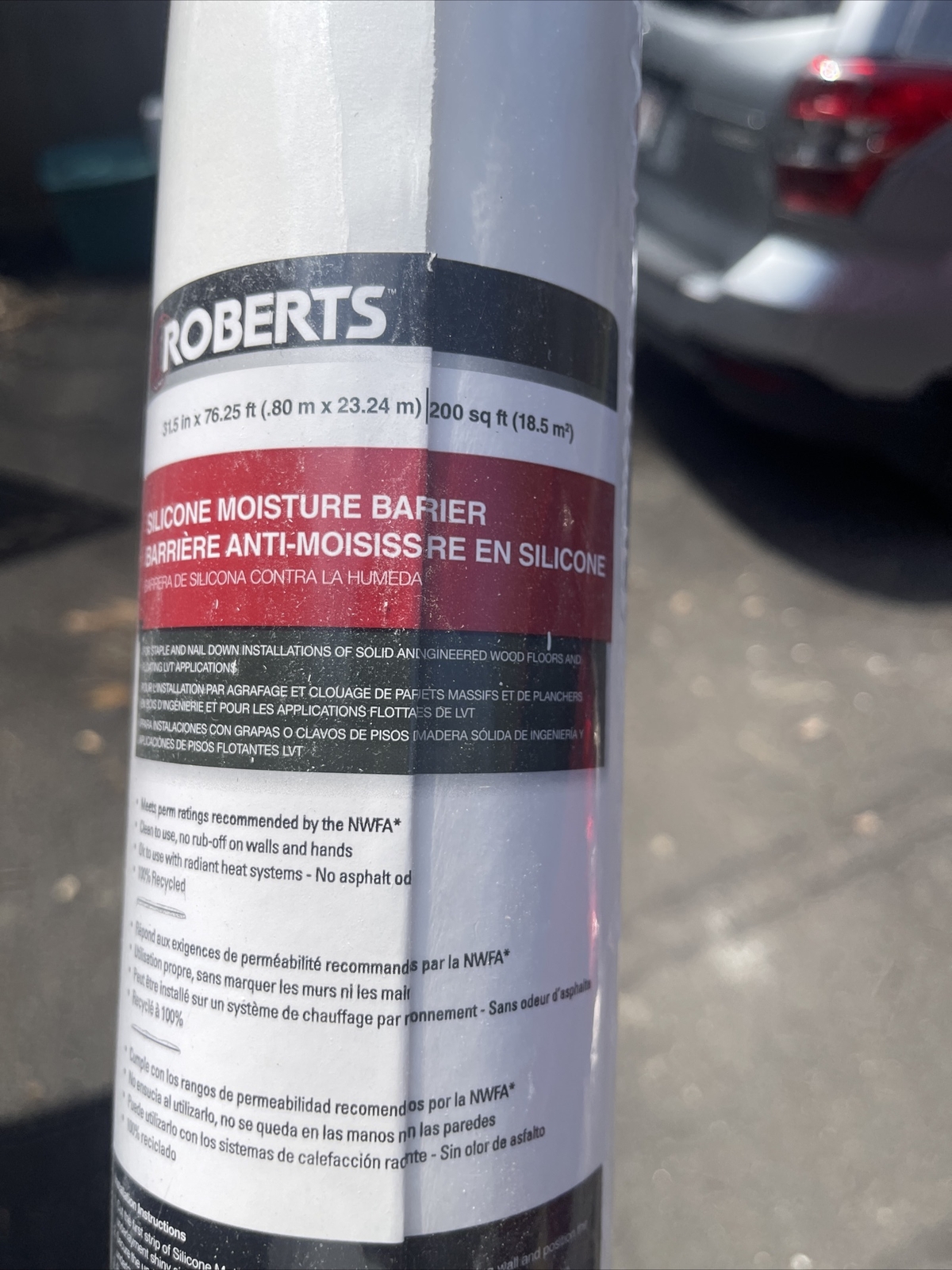 ROBERTS 70-198 Silicone Moisture Barrier 200 sq 31.5 in. x 76.25 ft. x 6 mil for