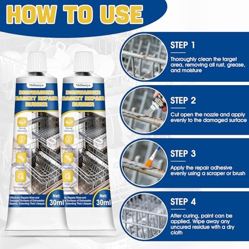 2 oz Dishwasher Rack Repair Coating, Grey Dishwasher Rack 2 Fl Oz (Pack of 1)