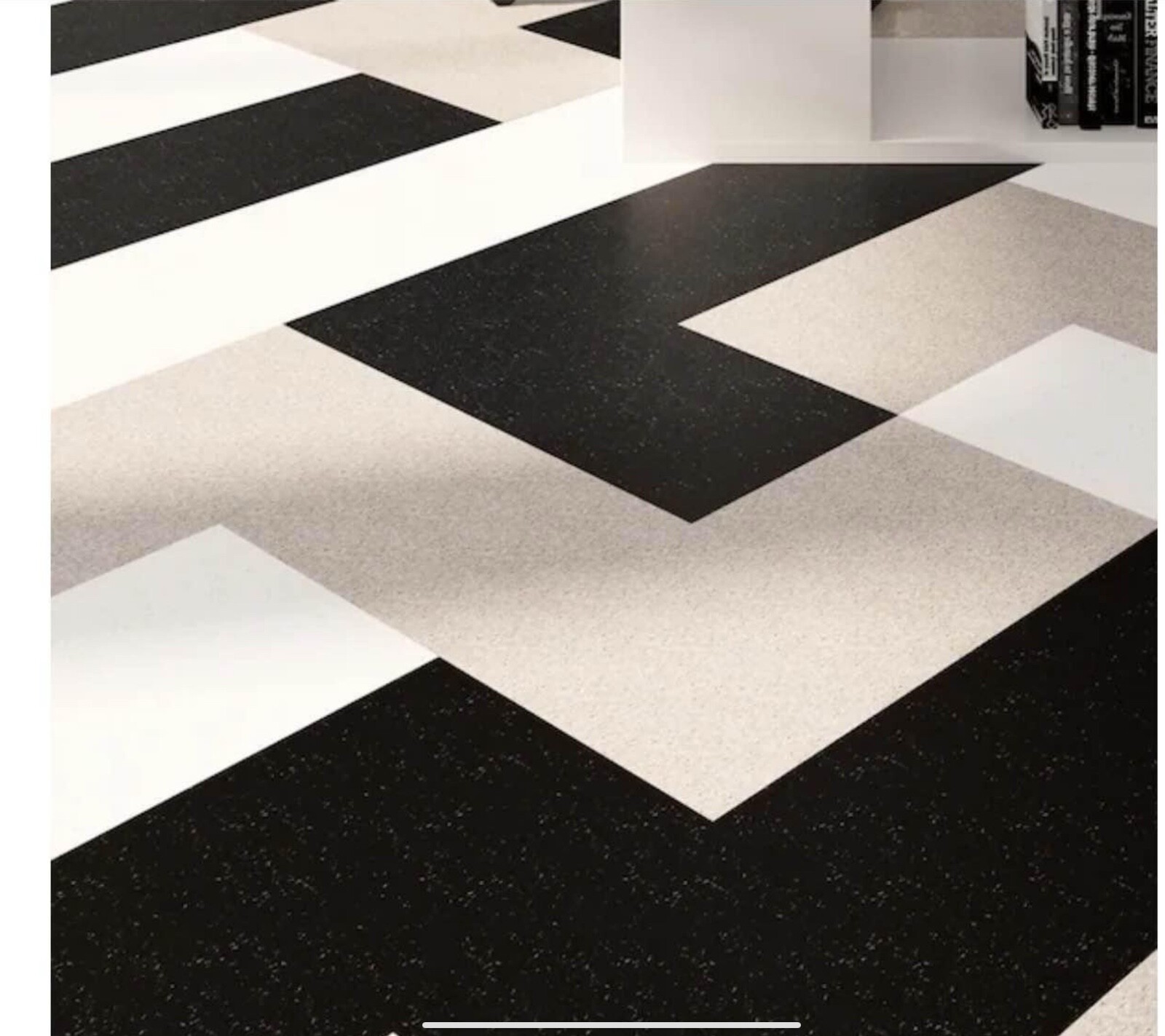 Armstrong Cool White and black and gray Standard Excelon Imperial Texture Vinyl