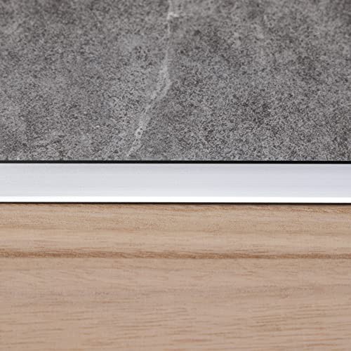 Pcs Aluminum T Molding Trim & Floor Transition 2.9ft x 0.8in 3 Matte Silver
