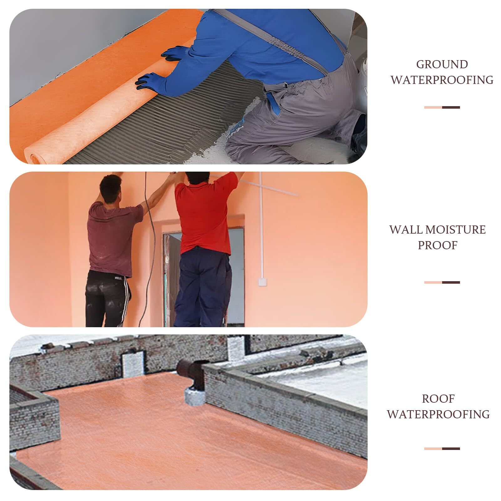 Waterproofing Membrane 20mil Tile Underlayment for Bathroom Shower Flooring Wall