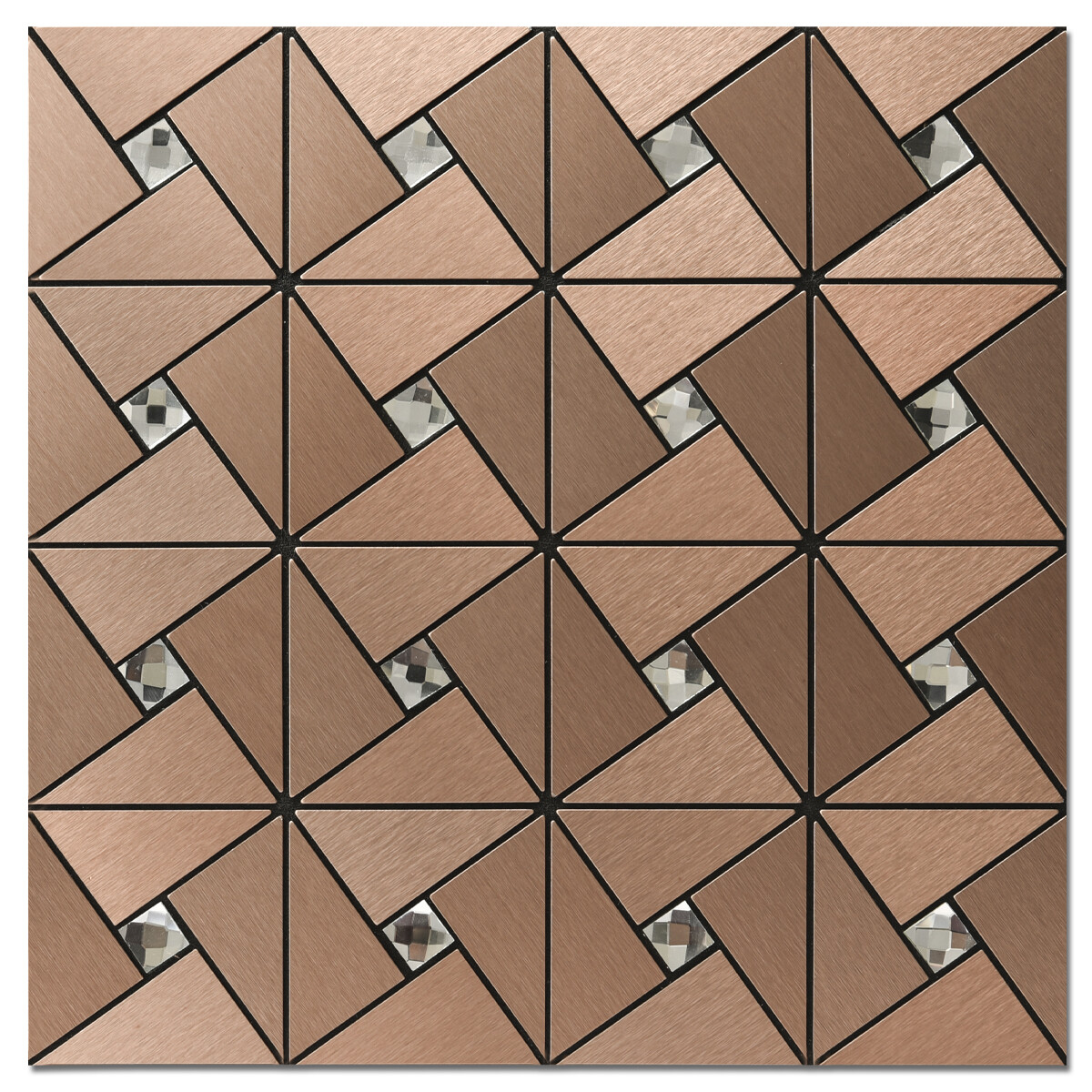Art3d 10 Sheet Peel and Stick Backsplash Metal Mosaic Tiles for Kitchen Wall